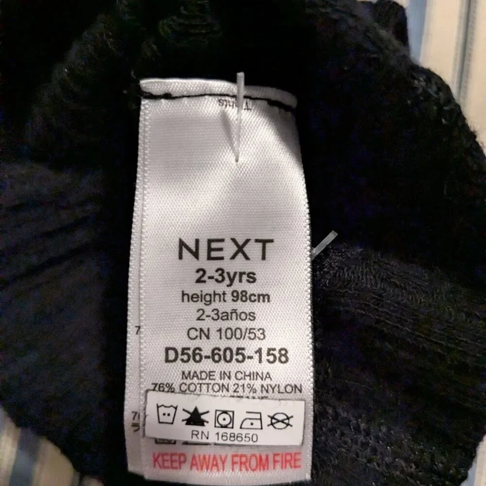 2 For $5! NWOT Kid's Next Brand Ribbed Knit Sweater Tights, fits age 2-3 years